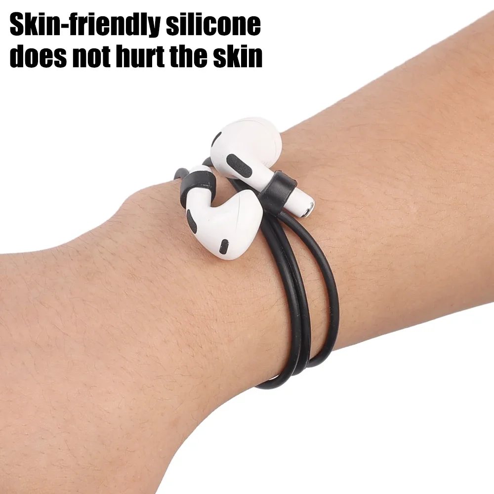 Cuerda de silicona antipérdida para auriculares AirPods 1, 2, 3 Pro, inalámbrica, Bluetooth, correa para el cuello, cordón, 4/1 Uds.