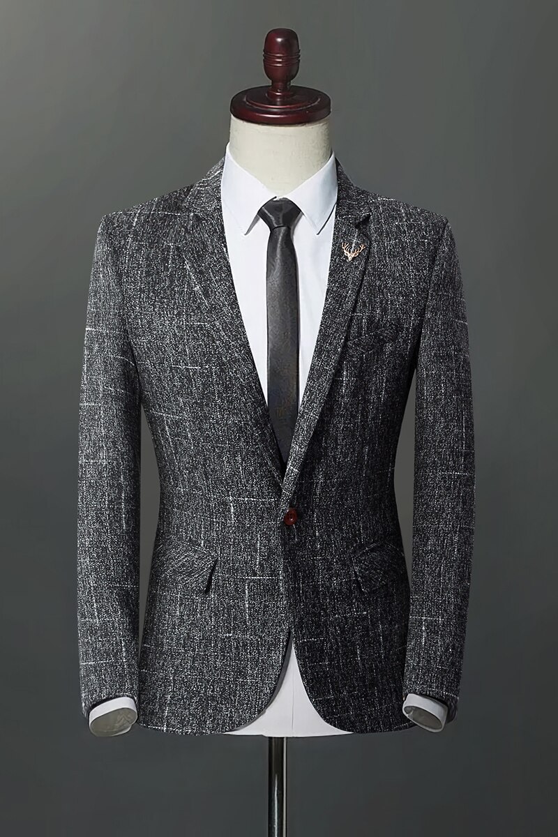 Men Wedding Blazers Slim Fit Suits Coat Male Business Casual Formal Party Dress Blazer Jacket