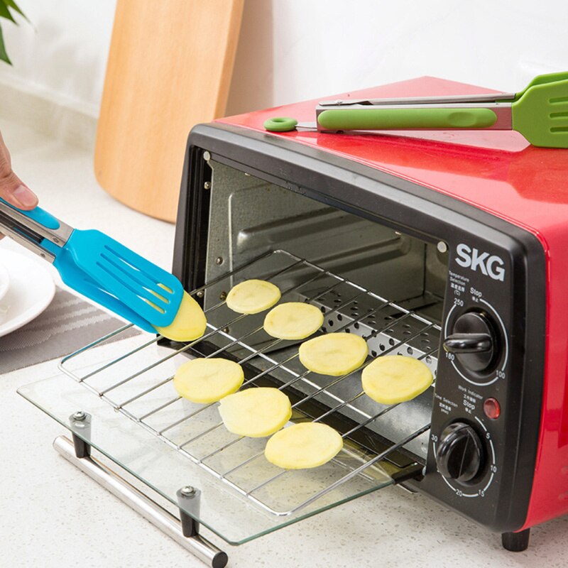 Utensilios de cocina de silicona de acero inoxidable, pinzas de cocina, pinza de barbacoa para ensalada y pan, tenazas para cocinar, accesorios para servir comida Kichen