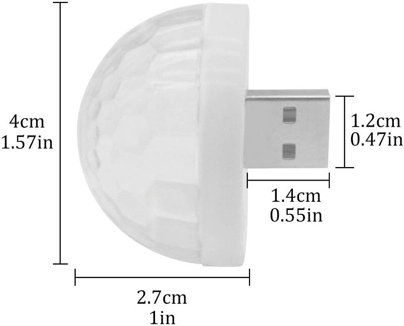 Luz giratoria colorida para escenario, bombilla LED de mezcla con USB, para fiestas, discotecas, DJ, colores RGB, ambiente de baile