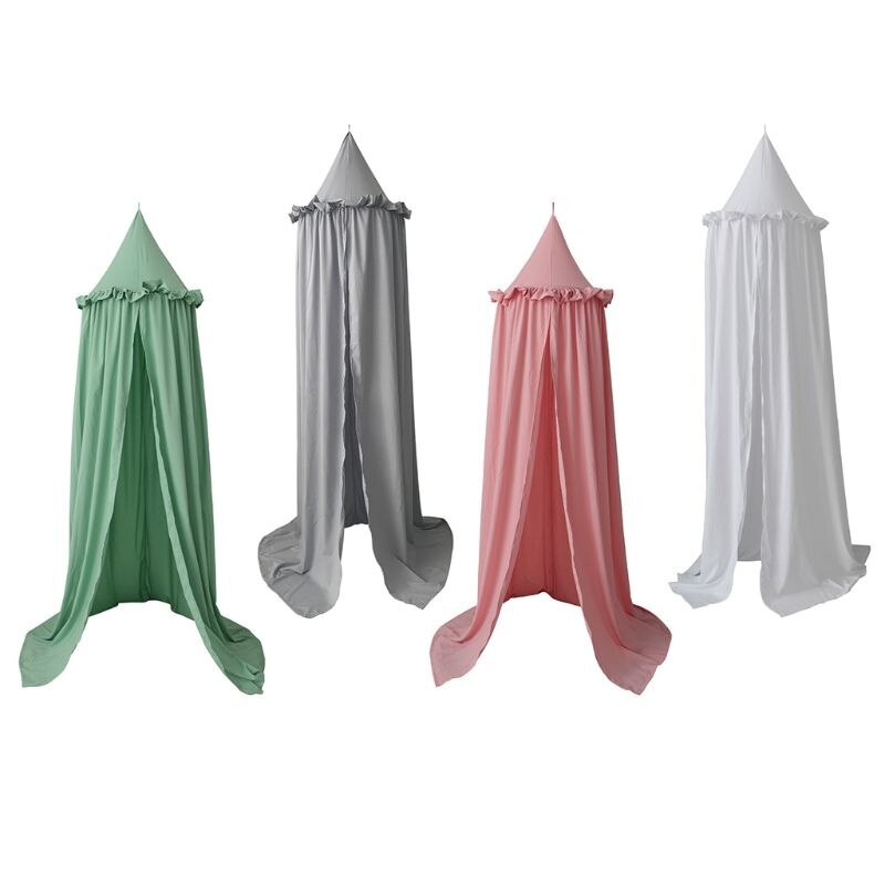 Enfants lit baldaquin rideaux enfants jouent bébé berceau lit suspendu tente ronde suspendue dôme moustique maille chambre décoration