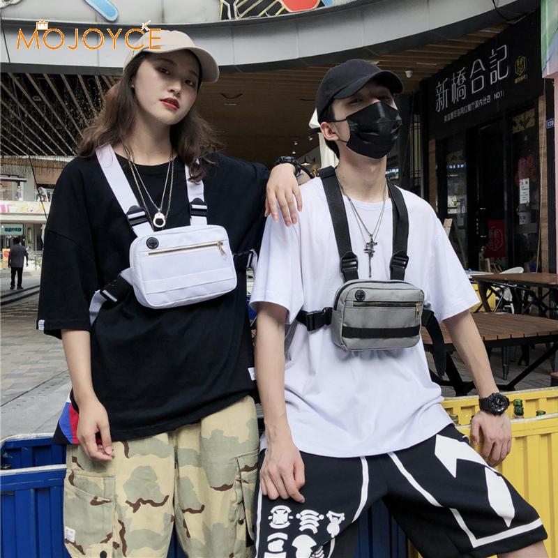 Männer Hüfte-hüpfen Brust Tasche Außen Oxford Taktische Streetwear Weste Brust Anlage Taschen Frauen Funktionale Weste Brust Dienstprogramm Pack #30