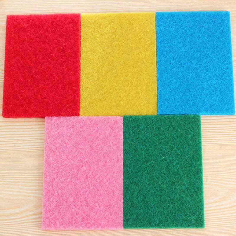 Clean 10pcs Kitchen Home Scouring Scour Scrub Cleaning Pads Random Color Strong Decontamination Dish Towels