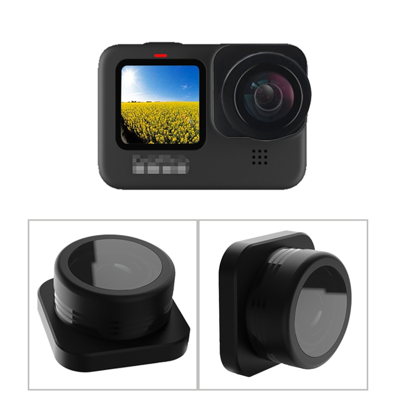 Voor Gopro Hero 9 Zwart Groothoek Fisheye Lens Vlog Schieten Lens Voor Gopro 9 Camera Filter Actie Camera Accessoires