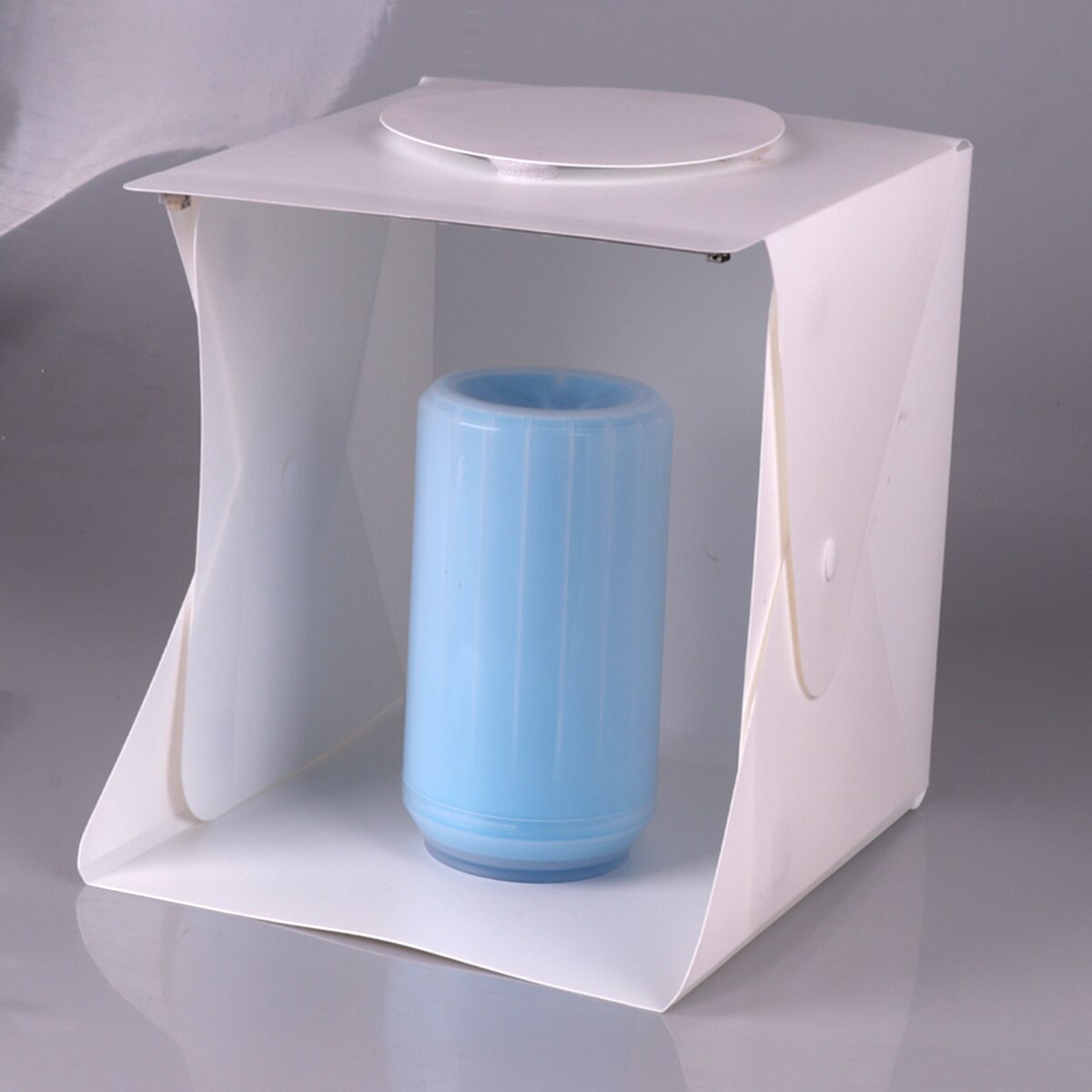 Mini opvouwbare lichtbak fotografie fotostudio box 6 achtergronden met dubbele led strip verlichting voor kleine artikel fotografie