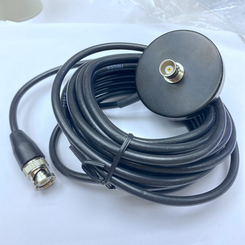 FULL-Magnet Antenna Mount 5M Feeder Cable with BNC Connector for Car Mobile Transceiver Car Antenna
