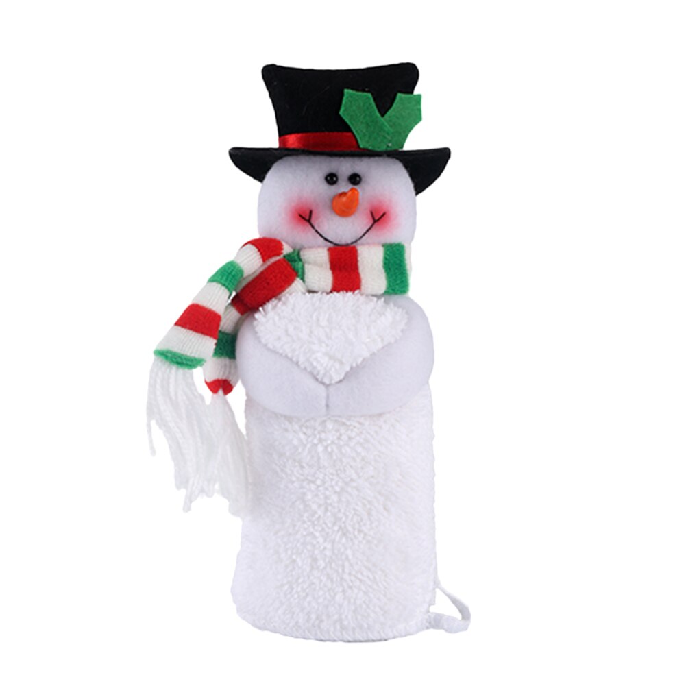 noël étreinte serviette poupée noël main sèche tissu salle de bain absorbant l'eau serviettes noël ornements 20x7x5.5cm: Snowman