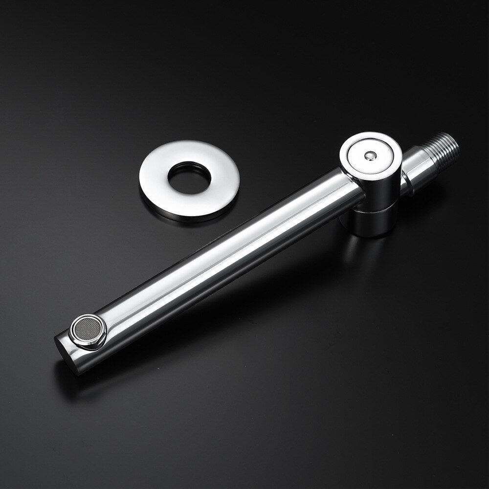 Solide bas wandcontactdoos wandgemonteerde douche-uitloop badmengkraan kraanuitloop vuller 180 graden opvouwbaar