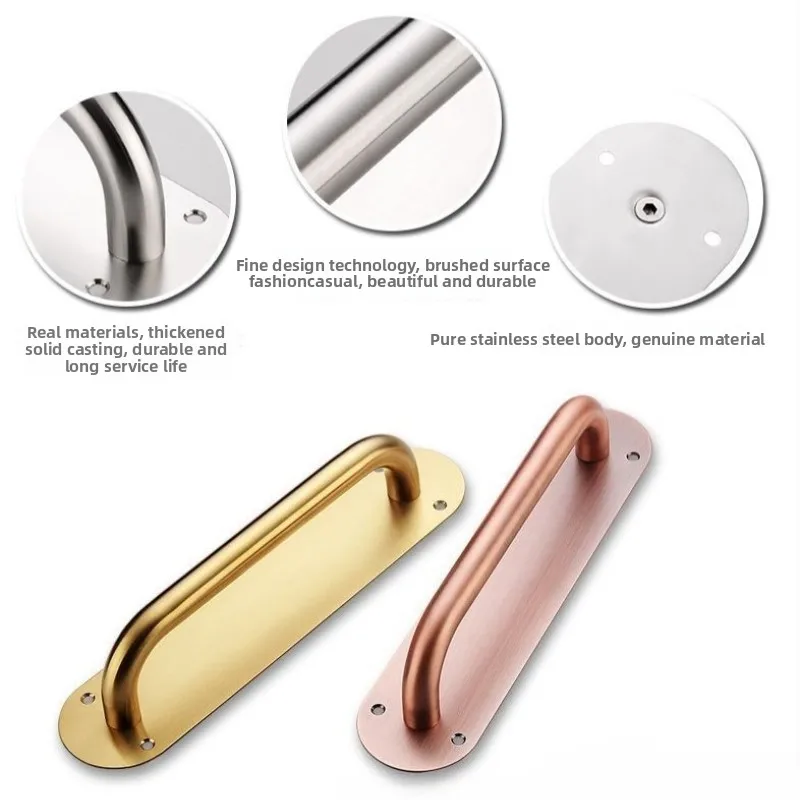 Roestvrij stalen deuren Hardware Handvat Schuifschuur Meubelkast Lade Keukengrepen Trek en duw
