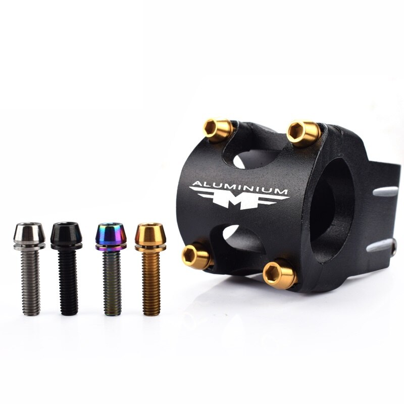 M6 * 20mm Ti śruba ze stopu tytanu z podkładką górski kierownica rowerowa szosowa wspornik rowerowy robić mostka rowerowego śrubin kolorowe śrubin 2 sztuk
