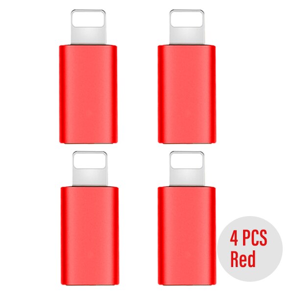 ¡! ACCEZZ-adaptador Micro USB a 8 pines para Apple Charge, convertidor de carga de datos para iphone 11, X, XS, MAX, XR, 8, 7, 6S Plus, 4 Uds.