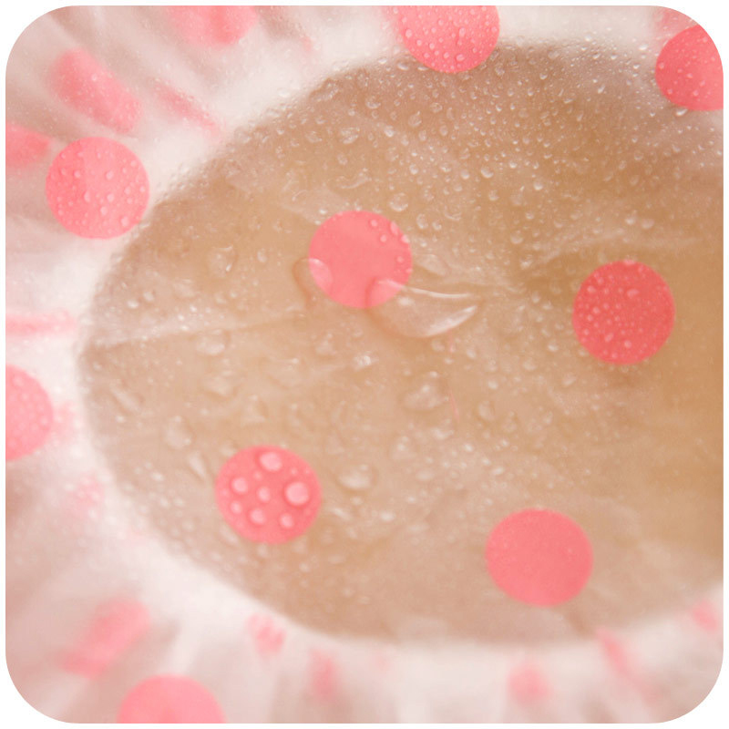 Wave Point Waterproof Shower Cap Reusable Bath Head Hair Cover Dot Bath Hair Cover Hat Cap Shower Bathing Cap Bath Tools
