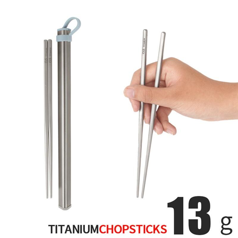3 Pcs Eetstokjes Herbruikbare Pure Titanium Voedsel Stokken Voedsel Eetstokjes met Aluminium Opbergdoos voor Outdoor Home Camping Gebruik