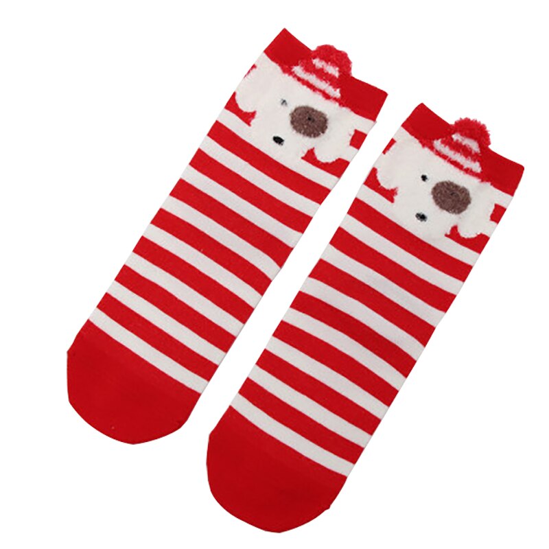 Preciosos calcetines de Navidad para mujer y niña, calcetines divertidos con dibujos de animales: puppy
