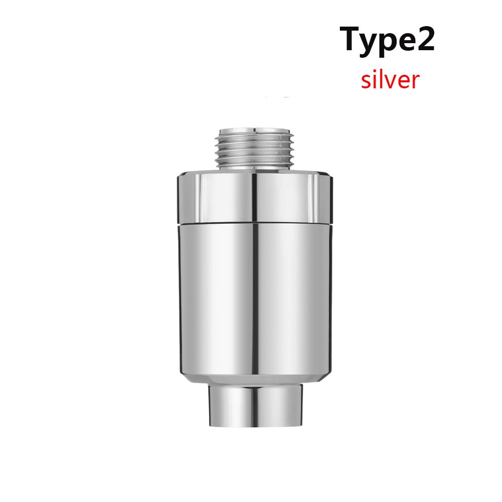 Purificador de salida de agua Universal, válvula de baño, filtro de grifo de cocina, suavizante, grifos domésticos, purificación, accesorios de baño: type2-silver