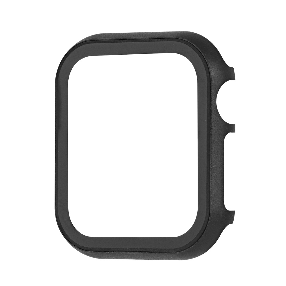 Metal Case + Tempered Film glass for Apple Watch Case 45mm 44mm 41mm 42mm 38mm 40mm Cover IWatch 8 7 6 5 4 3 SE Protective Case: GOLD / 9 inches