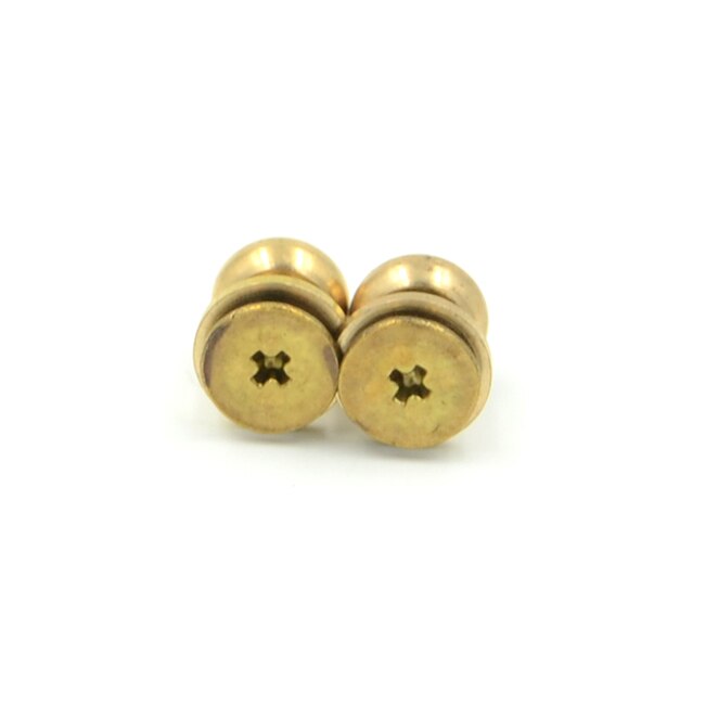 10 stks Mix Stijl Stud Schroef Ronde Hoofd Massief Messing Nail Klinknagel Chicago Knop DIY Lederen