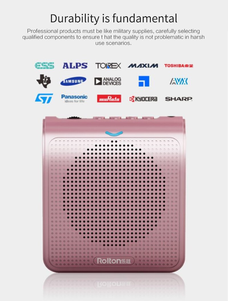 Bluetooth/Usb/Tf Card Draadloze Voice Versterker Voor Onderwijs Lezing Tour Guide Megafoon Microfoon Luidspreker