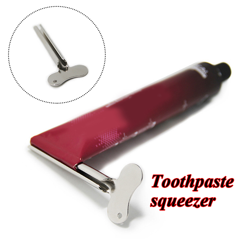 Metal Toothpaste Squeezer Tube Stainless Steel Multifunctional Facial Cleanser Toothpaste Tube Rolling Press Squeezer Dispenser
