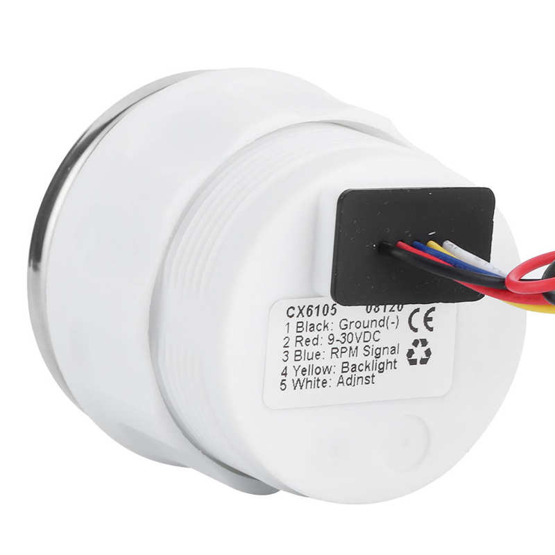 Digital Tachometer Gauge 52mm 4K RPM LCD Hour Display Meter Waterproof for Car Yachts Motorcycle ABS Car Tachometer