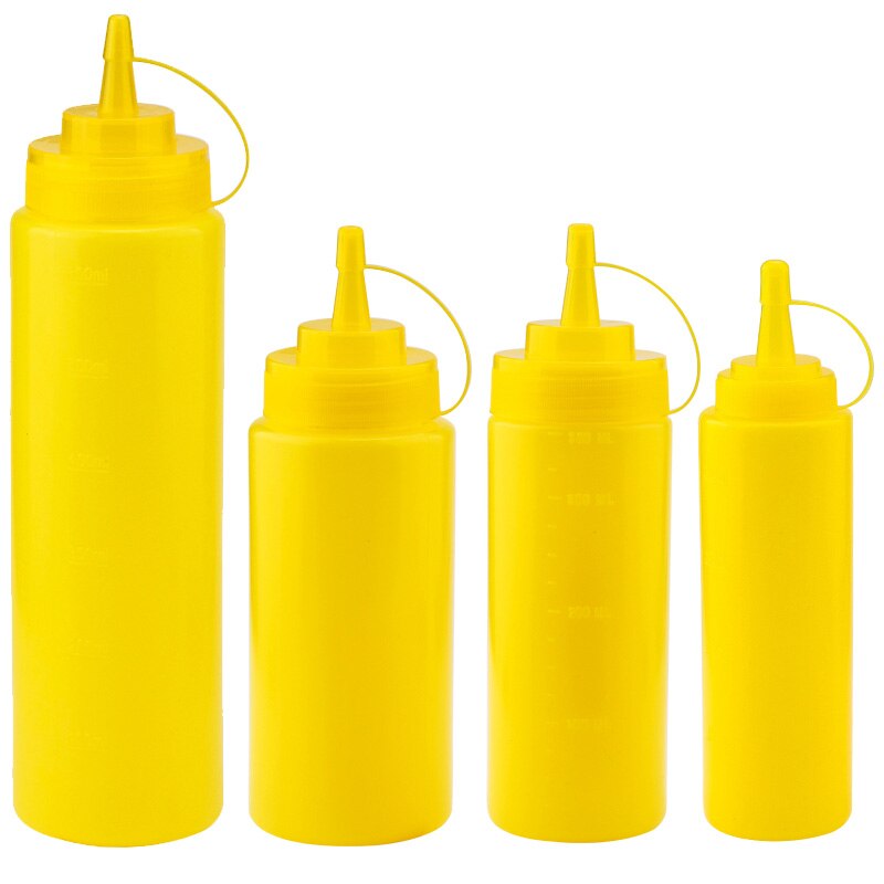 Kunststoff Nadel-nase Salat Dressing quetschen Flasche Ketchup dauerhaft Senf Würze Flaschen Küche Zubehör: Gelb einstellen
