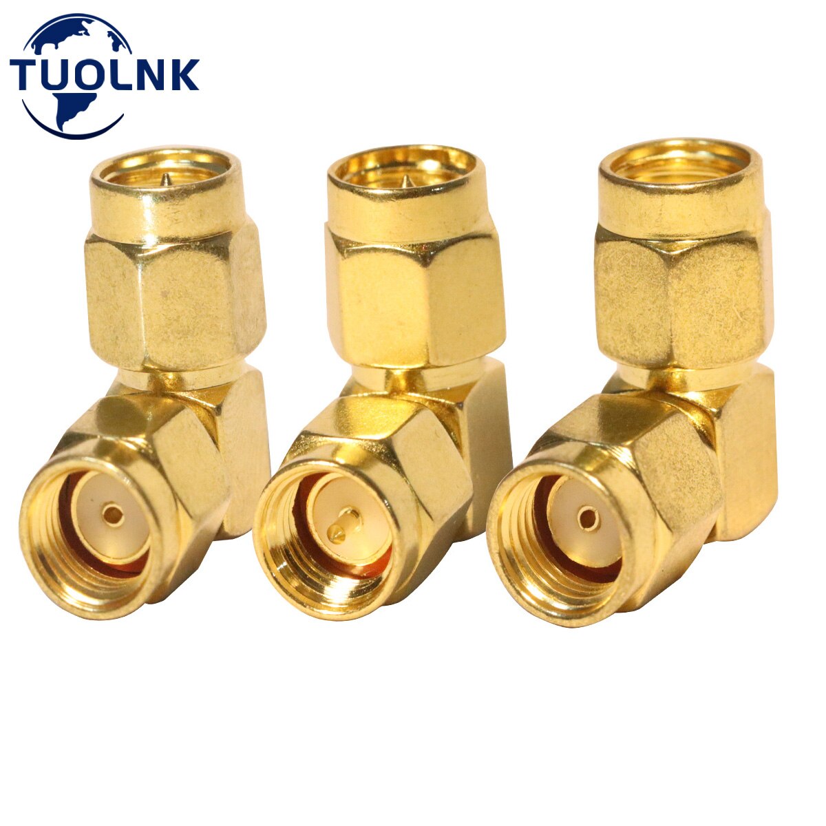 Kit de conector SMA, convertidor de codo SMA, adaptador Coaxial de 90 grados, antena de ángulo recto macho a macho, 3 tipos/lote, 2 unidades por lote