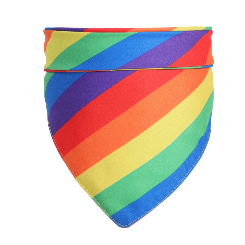 Pet Dog Cat Bandana Neckerchief Neck Polyester Scarf Saliva Towel Pet Supplies Rainbow Handkerchief Pet Triangle Towel