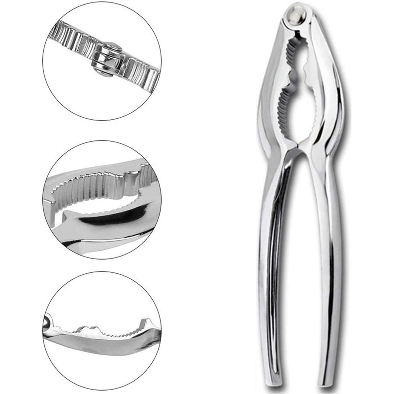 Seafood Tool Kit,Stainless Steel Crab Leg Cracker and Forks Nut Cracker Set Shellfish Sheller 12Pcs