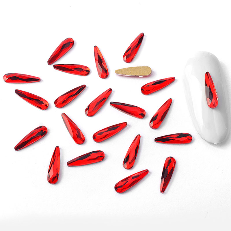 10 Uds. Crystal AB colorida gota de agua arte de uñas diamantes de imitación súper brillante 3D uñas arte en las uñas con piedras decoración gemas DIY manicura: 1157