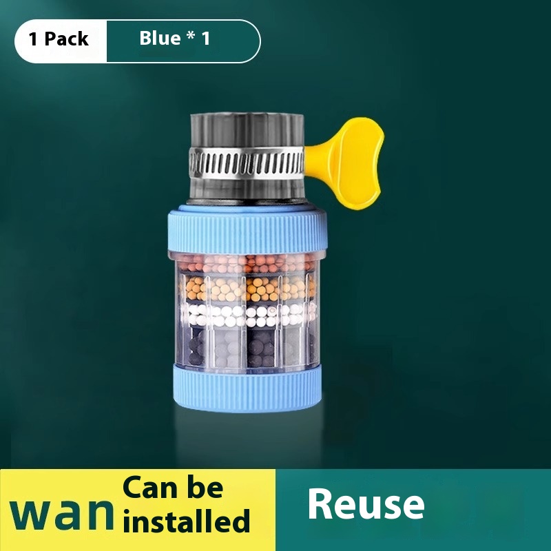 Waterkraanfilter Huishoudelijke keuken Thuiskraan Mini Kraanwater Schone luchtreiniger Filter Filtratiepatroon Koolstoffilter: YELLOW