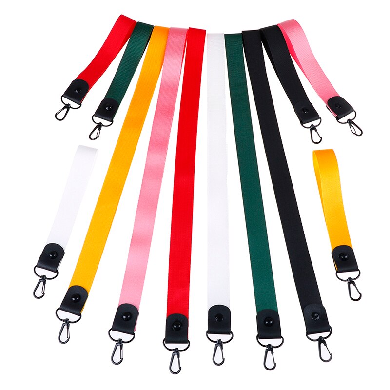 1 Pcs Einfarbig keychain Tag Lanyard Ausweis Pass Neck Strap Handy Straps Abzeichen Halter DIY Hängen Seil