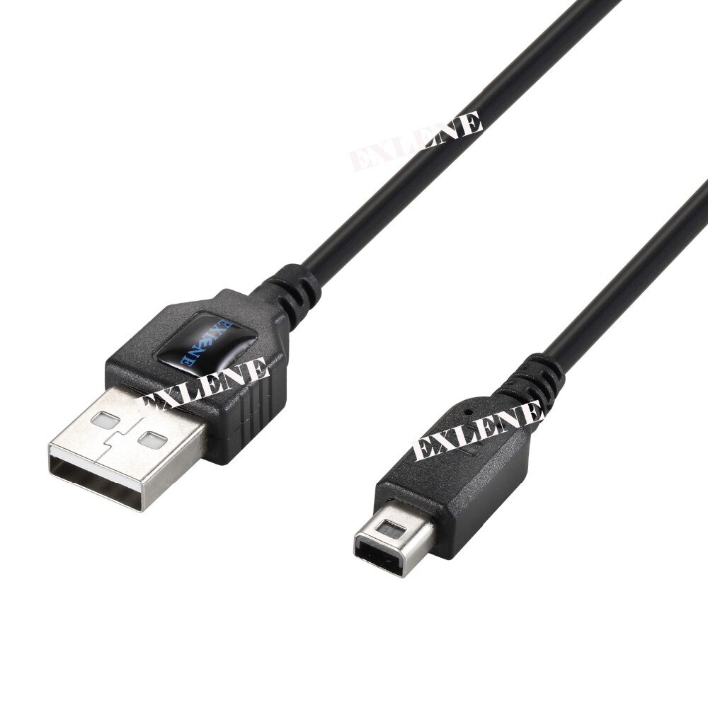 EXLENE 2pack 1.2m 3ds 2ds Charger Charging Cable Cord USB Data Cable for Nintendo 3DSXL 2DSLL 3DS 2DS black and white