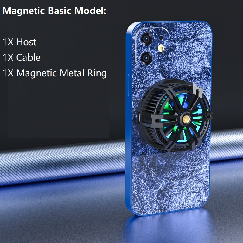 X13 handy-kühlerhalterungen mit magnetischem radiator, kabelloser ladehalterung, halbleiter-lüfter, rgb-lüfter für live-spiele, usb-c-anschluss: X13- grundlegende