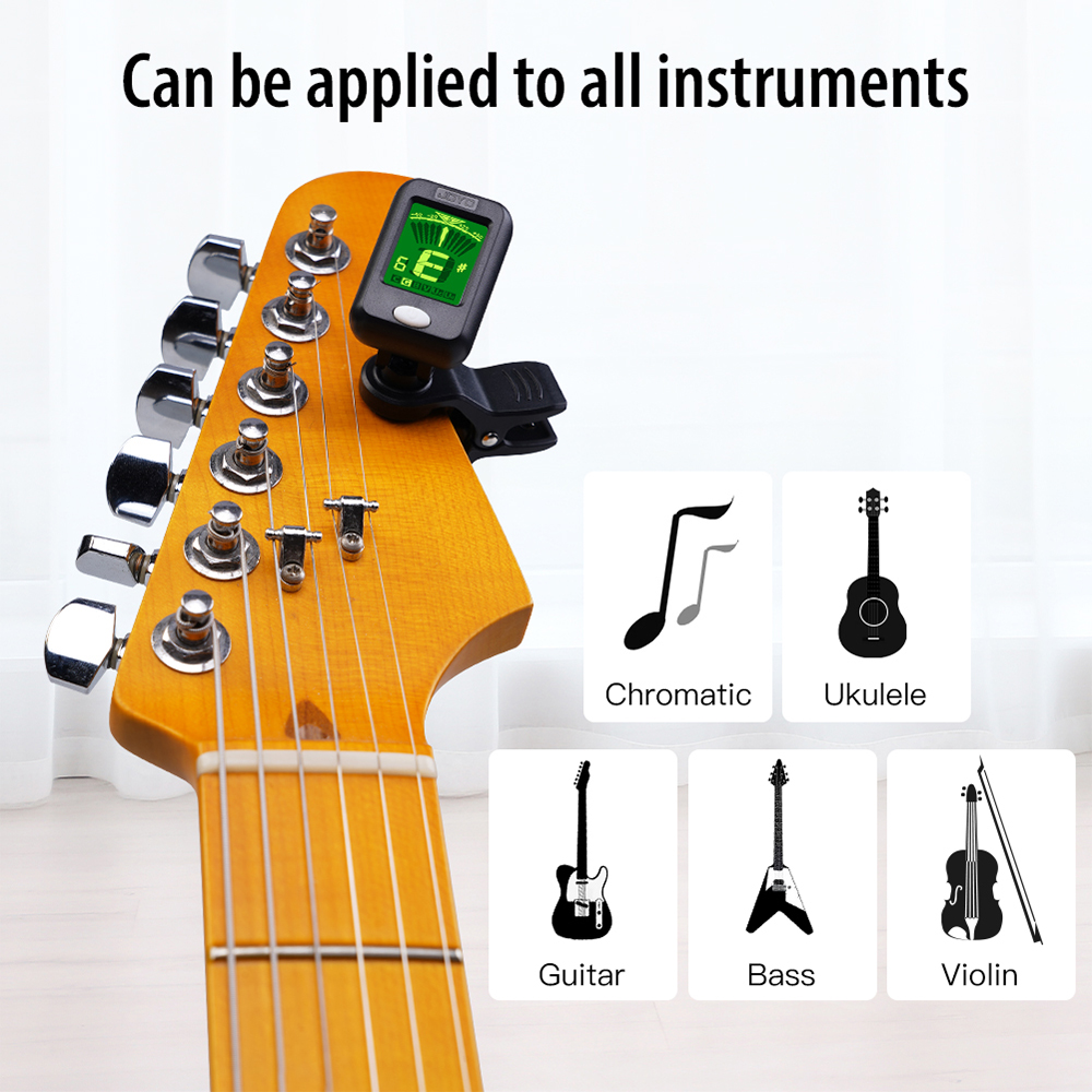 JOYO JT-09 Guitar Tuner Digital Digital Clip-On Electronic Tuner Guitar Bass Violin Ukulele Acoustic Guitar Parts & Accessories