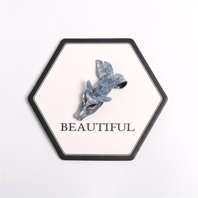 NYN 16 Colors Funny Acrylic Fox Brooches for Women Men Girls Kids Most Popular Animal Party Birthday Year Jewelry: NYNb035-6