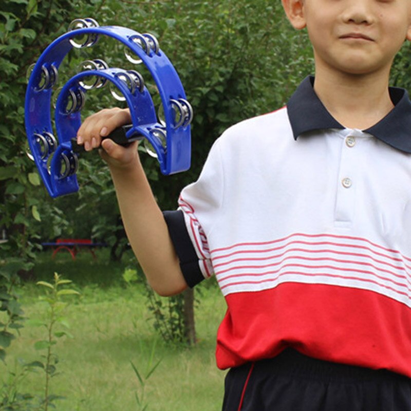 Tambourine Percussion Musical Instruments Hand Bell Double Rows Party Tambourine YS-BUY: Blue