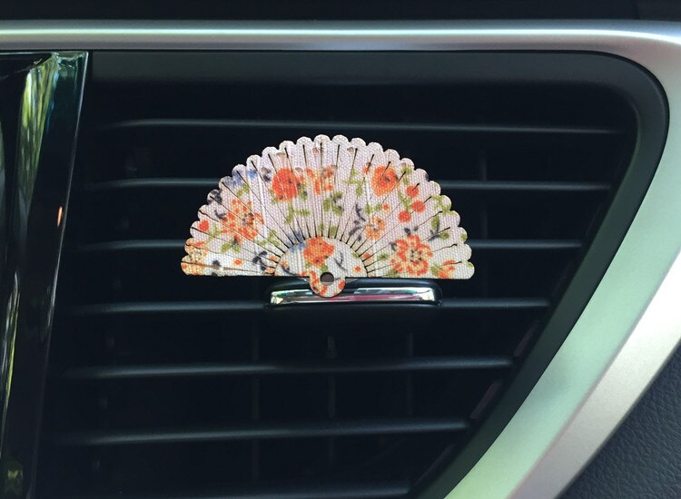 Ambientador en forma de ventilador con Clip, Perfume de estilo de coche para salida de ventilación de aire acondicionado, ornamento de coche, fragancia sólida XCZ631: Albaricoque