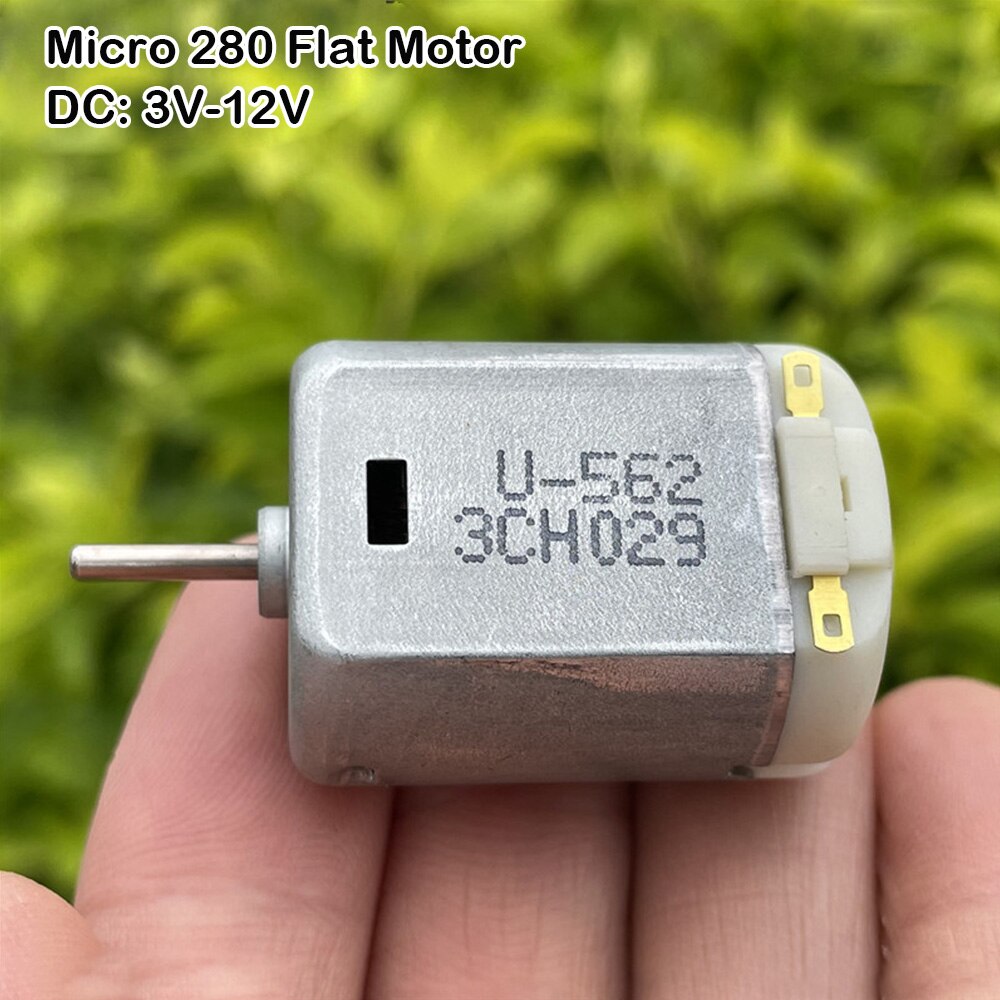 Mikro 280 motor  dc 3v-12v 3.7v 6v 9v 11000 rpm høyhastighets kullbørste 280 motorer elektrisk leketøy bil båt modell tilbehør