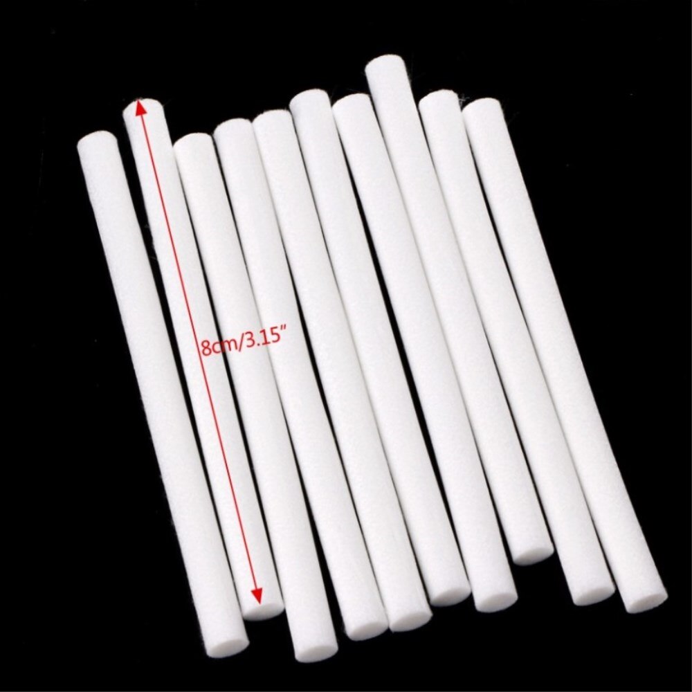 Bilfukter luftrenser luftfrisker 50 ml eterisk olje aromaterapi diffusor  dc 12 v bærbar auto tåke tåke 5 farger: 10 stk filterbomull