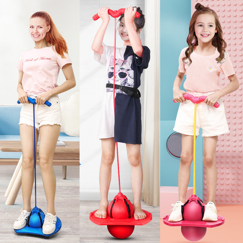 Bouncing Ball With Handle Jumping Hopper Ball Toy Large Elasticity And Strong Bearing Capacity For Adults Kids
