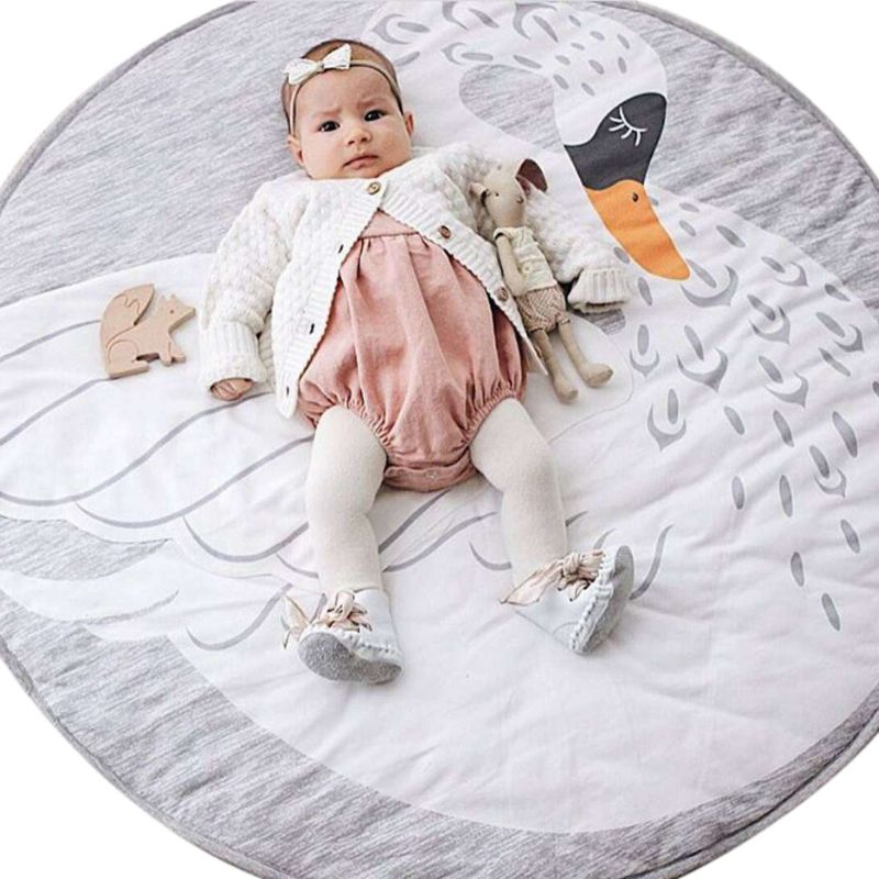 Bébé bambin jouer tapis de sol dessin animé cygne enfants ramper couverture enfants chambre poussette décor accessoires
