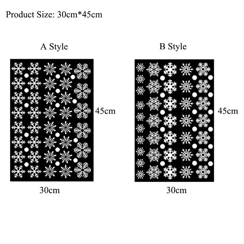38 sztuk płatek śniegu naklejki elektrostatyczne okno dzieci pokój 2020 świąteczne naklejki ścienne naklejki domu dekoracji nowy rok tapety