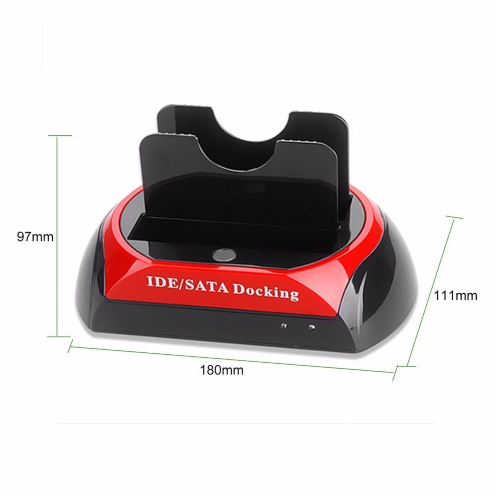 2.5 " 3.5 " ide sata usb 2.0 dock hub dual hdd harde schijf dockingstation basis ondersteuning harde schijf eu us uk au stekker