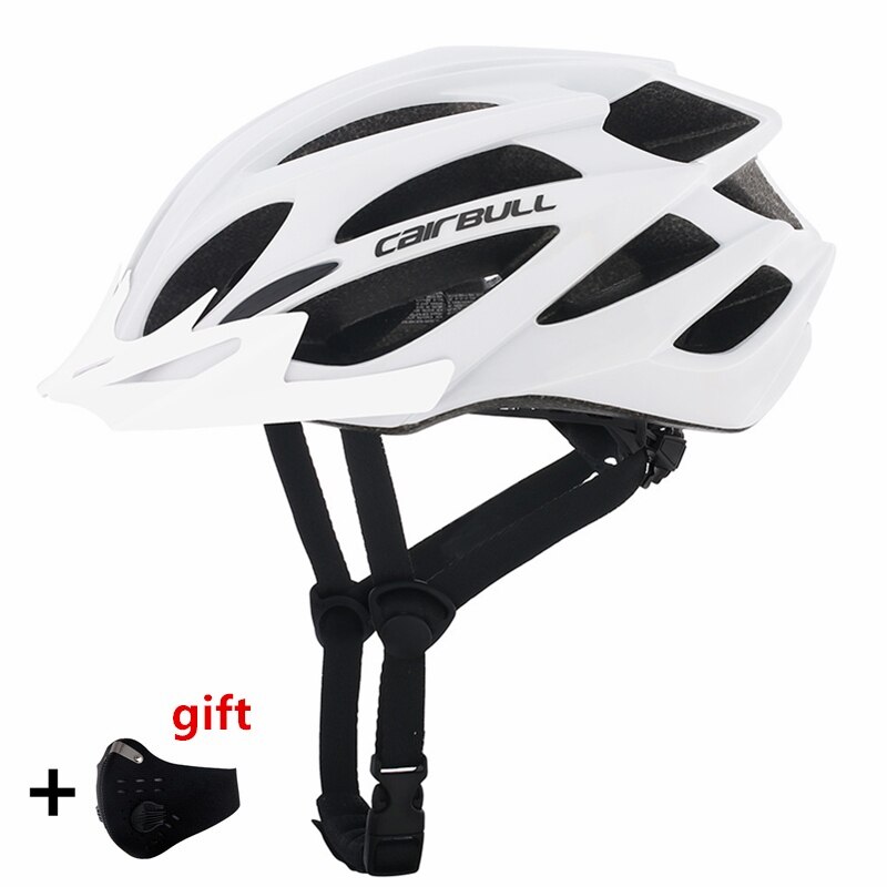 Cykelhjelm cykelhjelm in-mold mtb cykelhjelm casco ciclismo road bjerghjelme sikkerhedshætte 55-61cm: Hvid