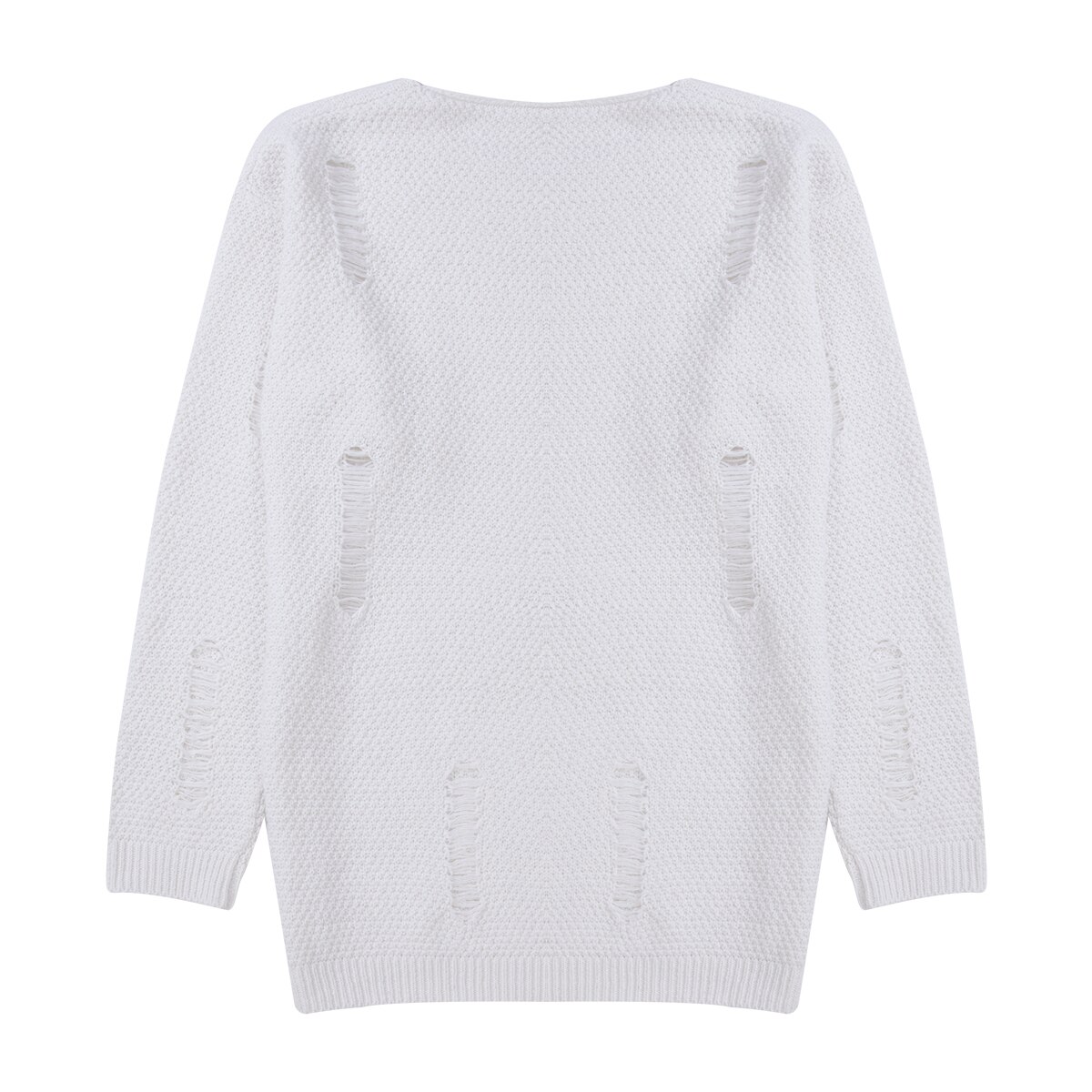 Mannen Plain Winter Warme Trui Solid Lange Mouwen Ripped Gebreide Trui Truien Tops