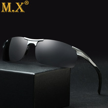 Aluminium Magnesium Männer Sonnenbrille Polarisierte Sport Fahren Nachtsicht Brille Sonnenbrille Angeln UV400 Randlose Sonnenbrille