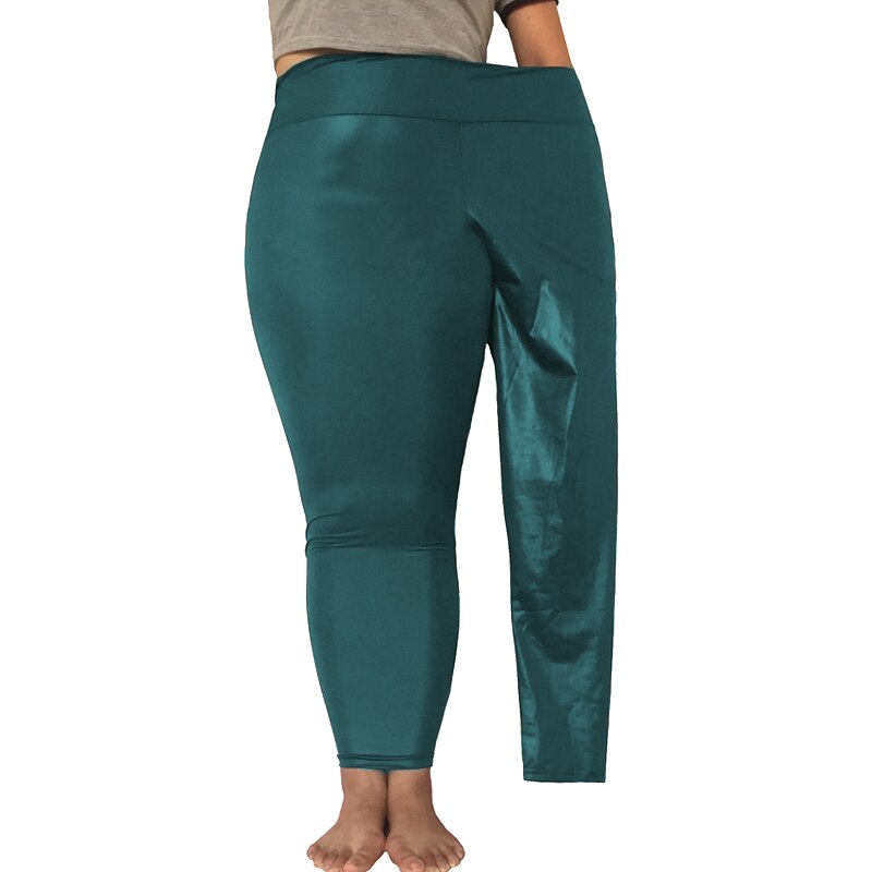 Byxor i skinnimitation med hög midja leggings feta mm stretch byxor i stor storlek 5xl stora byxor med botten