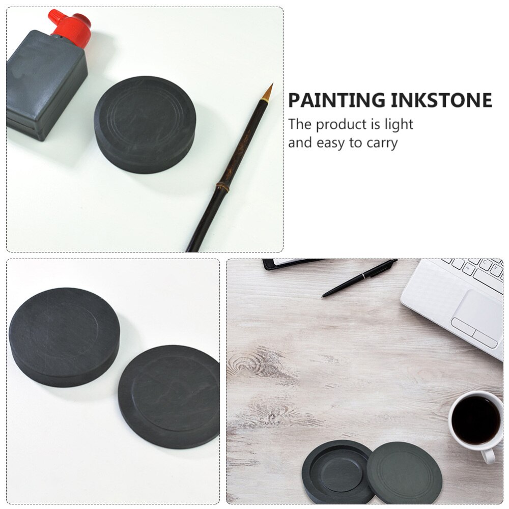 Round Inkstone Traditional Writing Inkstone Painting Inkstone Unique Inkslab