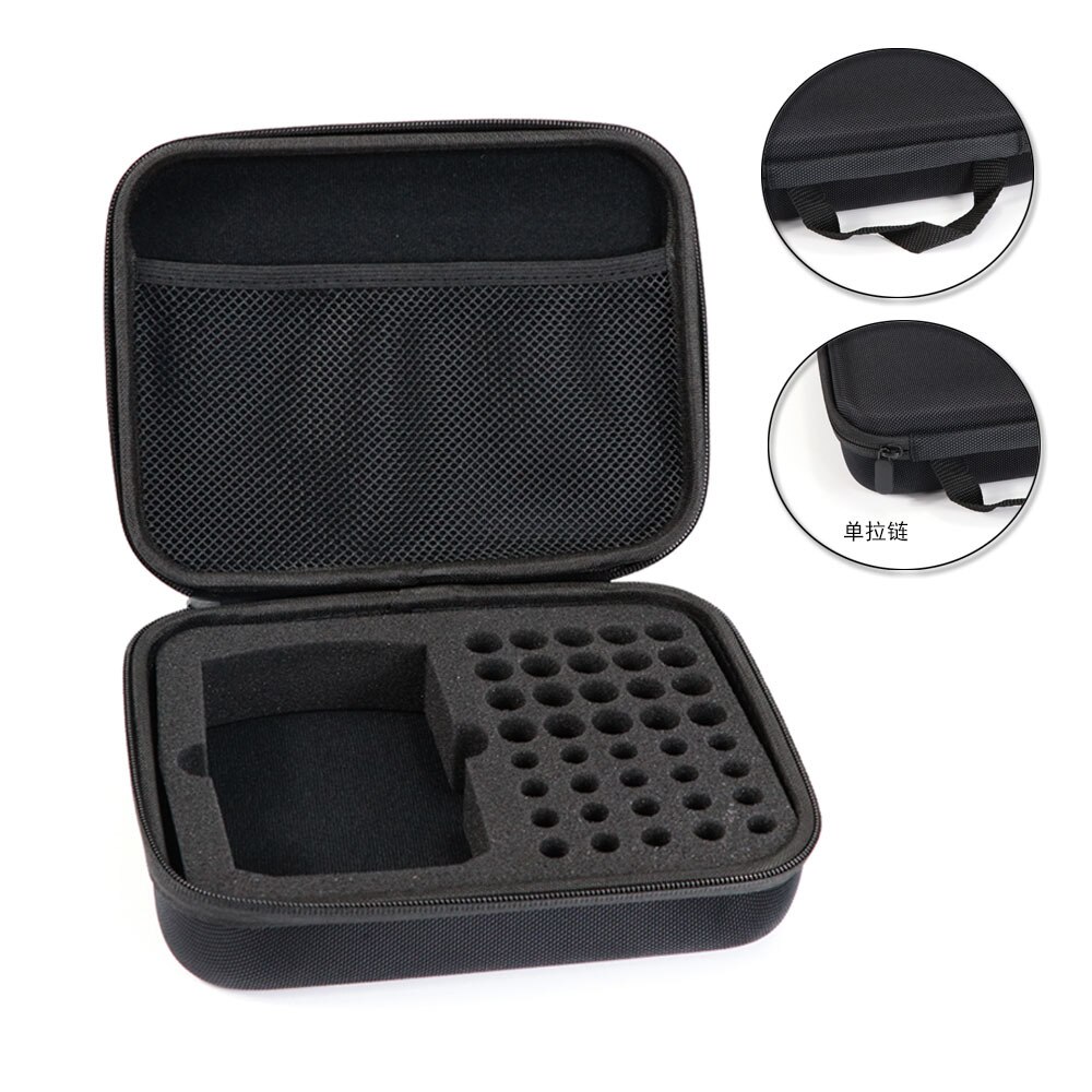 1Pc AA AAA Shockproof Batterij Opbergdoos/Power Bank Case/Batterij Houder organizer Voor 40pcs aa aaa Stapels met Rits: black with Zipper