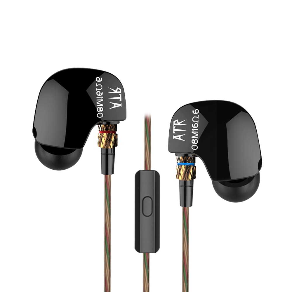 Original KZ ATE 3.5mm In Ear Earphones HIFI Metal Stereo Earphones Super Bass Noise Isolating Sport Earbuds With Mic